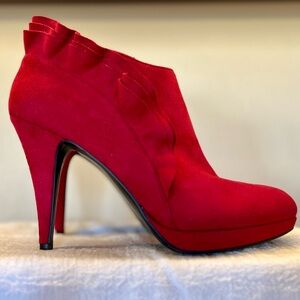 Impo Red Ruffled Heels